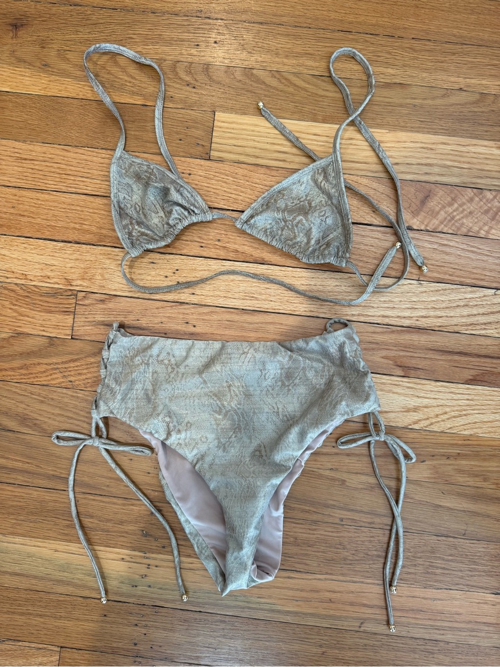 NWOT Boamar Bikini High-Waist Tie-Side Bikini Set